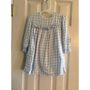 The Oaks Apparel Soft Blue Plaid Girls Dress Size 2